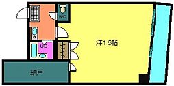 第12やたがいビル 1SKの間取図画像