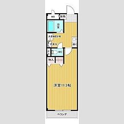本州ビル 1Kの間取図画像
