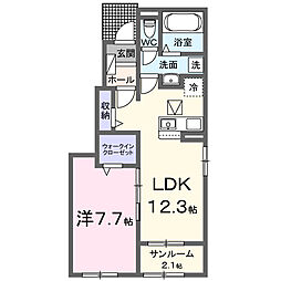 スイープガーデン 1LDKの間取図画像