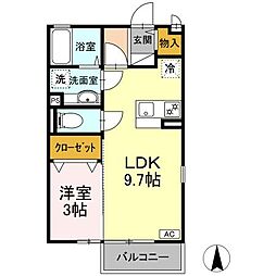 サンクレア3 1LDKの間取図画像