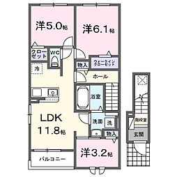 エアリーI 3LDKの間取図画像