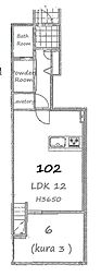 CRAFT HOUSE KUNITACHI 1LDKの間取図画像