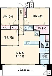 S-RESIDENCE愛宕SOUTH 3LDKの間取図画像