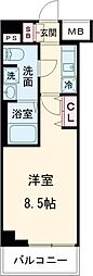CREVISTA戸田 1Kの間取図画像
