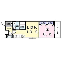エイレーネ 1LDKの間取図画像