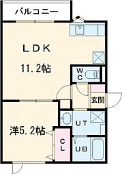 Lien Fort Takuyu 1LDKの間取図画像