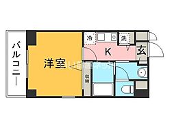 ル・ソレイユ21 1Kの間取図画像