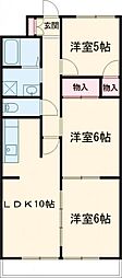 クレセント桜島 3LDKの間取図画像