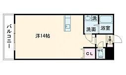 S-FORT平成けやき通り ワンルームの間取図画像