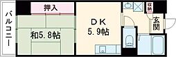 フェニーチェ・2 1DKの間取図画像