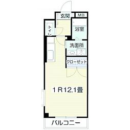 ウィング遊 ワンルームの間取図画像