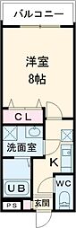 コンタシオンV 1Kの間取図画像