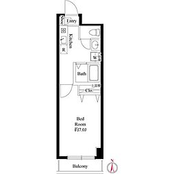 BELLAGIO-1 1Kの間取図画像