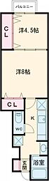 サンハイム早通 2Kの間取図画像