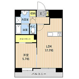 SilkRichSUIZENJI 1LDKの間取図画像
