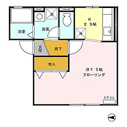 メゾン総社 1Kの間取図画像