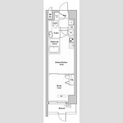 アーバンパーク志村坂上 1DKの間取図画像