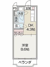ソフィアハイム雙葉 1DKの間取図画像
