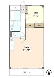 小田原サニータウン 1LDKの間取図画像
