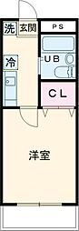 アーバイン 1Kの間取図画像