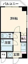 ルミエールS 1Kの間取図画像