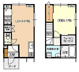 ビオラ泉町A棟 1LDKの間取図画像