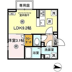 エスト・プラージュ 1LDKの間取図画像