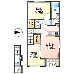 Clearise(クリアライズ) 2LDKの間取図画像