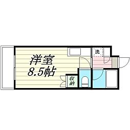 デュエル雅 ワンルームの間取図画像