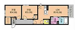 GOLD HEIMII 2LDKの間取図画像