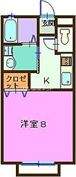 ラ・ルーチェ 1Kの間取図画像