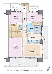 サーパス柏町 3LDKの間取図画像
