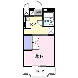 サンビレッジ 1Kの間取図画像