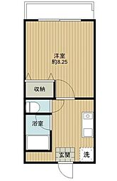 アヴァンティ 1Kの間取図画像