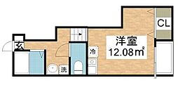 リック城南 ワンルームの間取図画像