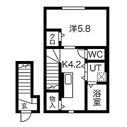 MEZY本町 1Kの間取図画像