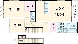 グランルーチェ 2LDKの間取図画像