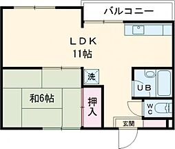 コクーン三条大宮 ワンルームの間取図画像