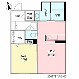 La・Maison乙津 1LDKの間取図画像