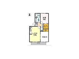 ギャランドラ徳力新町 2LDKの間取図画像