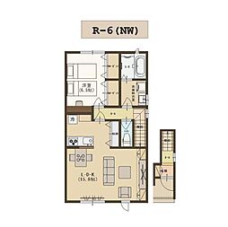 ユーソニアン・前川東D 1LDKの間取図画像