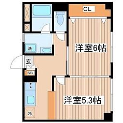 アメニティハウス110 2Kの間取図画像