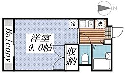プレミール ワンルームの間取図画像