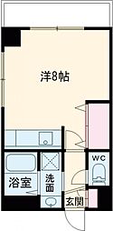 レレーヴアクア ワンルームの間取図画像
