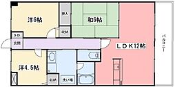 高岡中村コーポ・パート2 3LDKの間取図画像