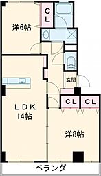 フォレスト.Y 2LDKの間取図画像