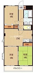 CieloGarden2 3DKの間取図画像