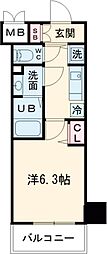 プレサンスみなと元町駅前 1Kの間取図画像