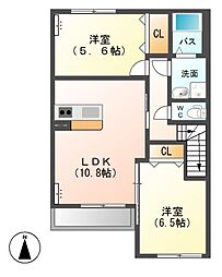 ビバーチェ 2LDKの間取図画像
