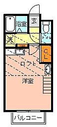 メゾンドティアラ ワンルームの間取図画像
